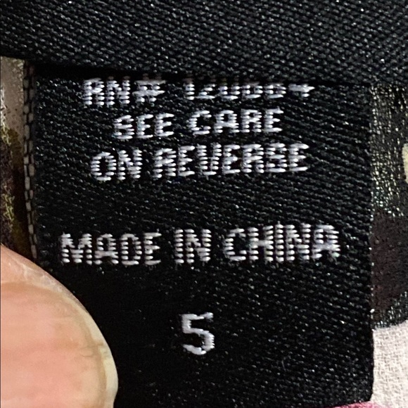 Torrid size 5X Floral print black/white strip top - Picture 5 of 5